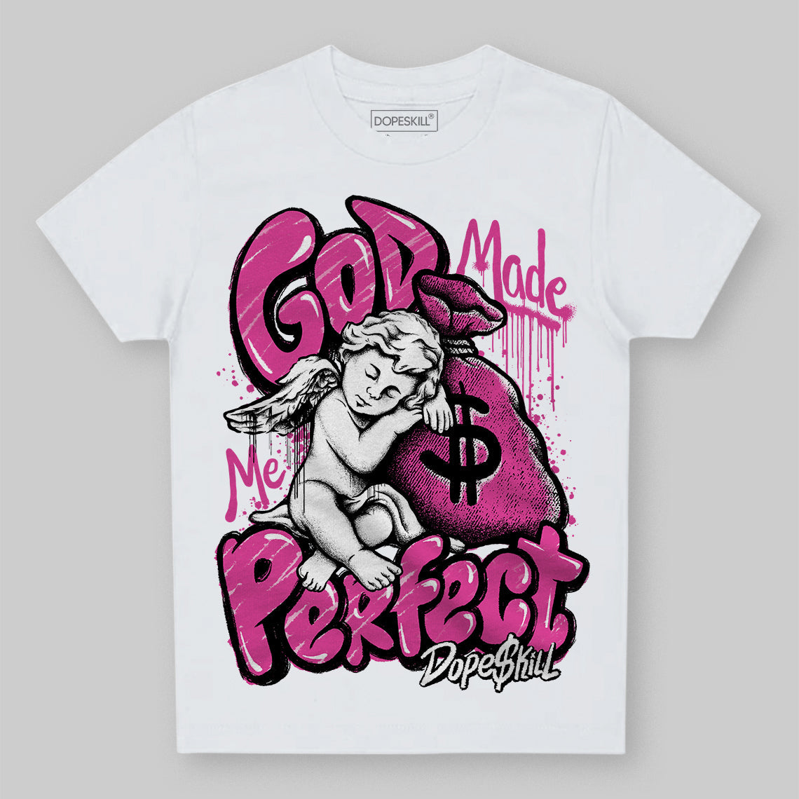 Dunk Low Active Fuchsia superstreetwear Toddler Kids T-shirt God Made Me Perfect Graphic