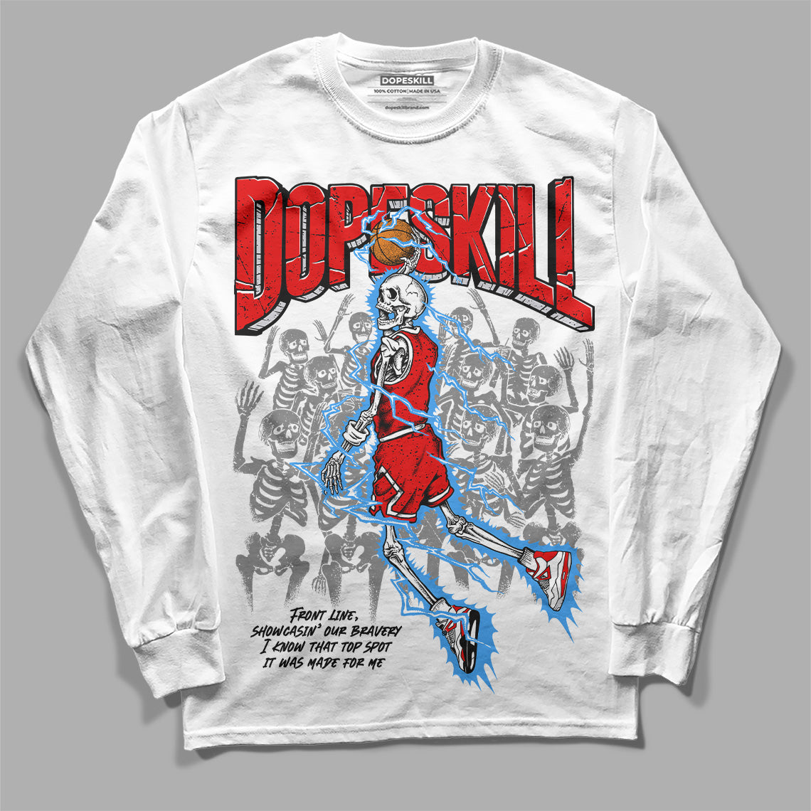 Red Cement 4S superstreetwear Long Sleeve T-Shirt Thunder Dunk Graphic