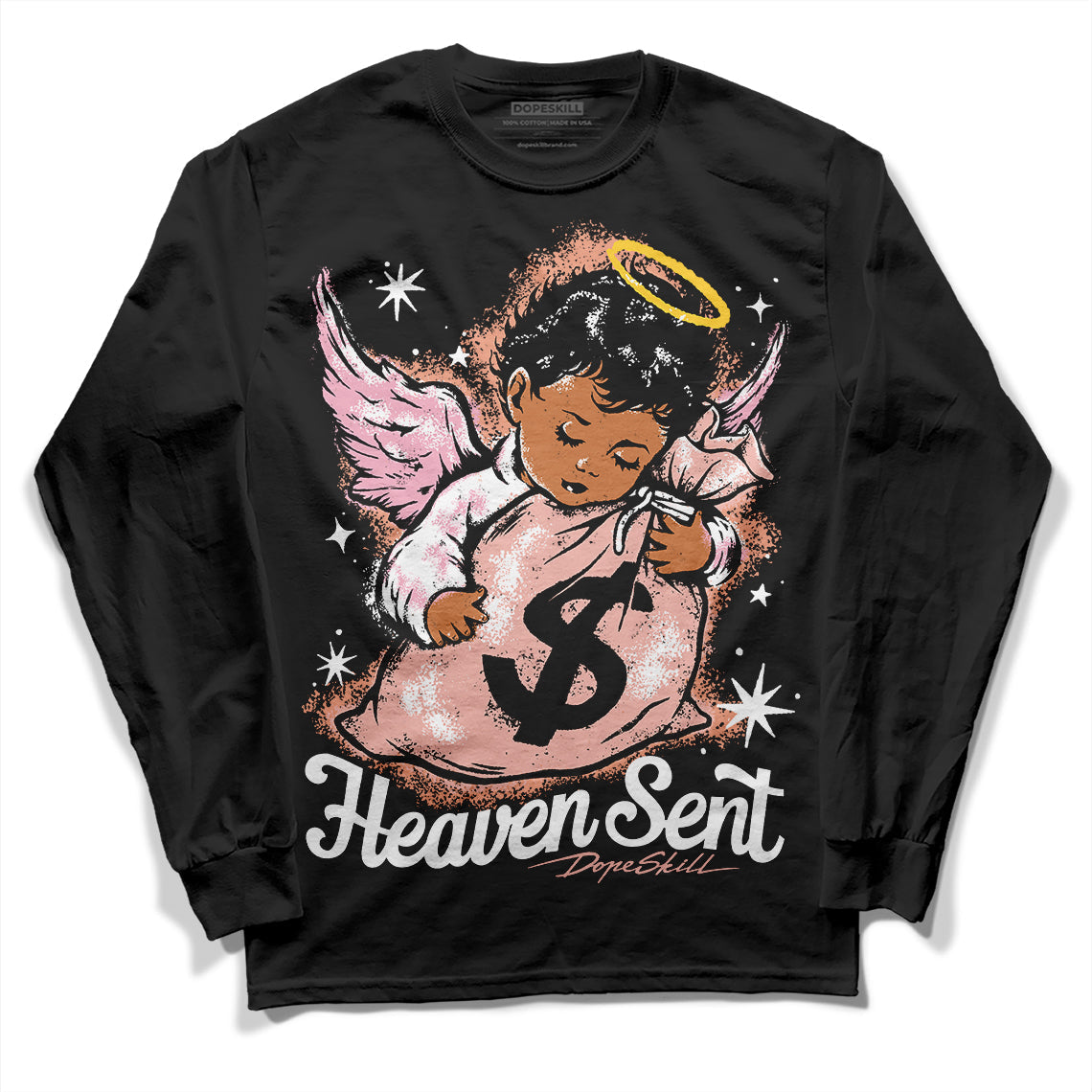 Legend Pink 11s superstreetwear Long Sleeve T-Shirt Heaven Sent Graphic