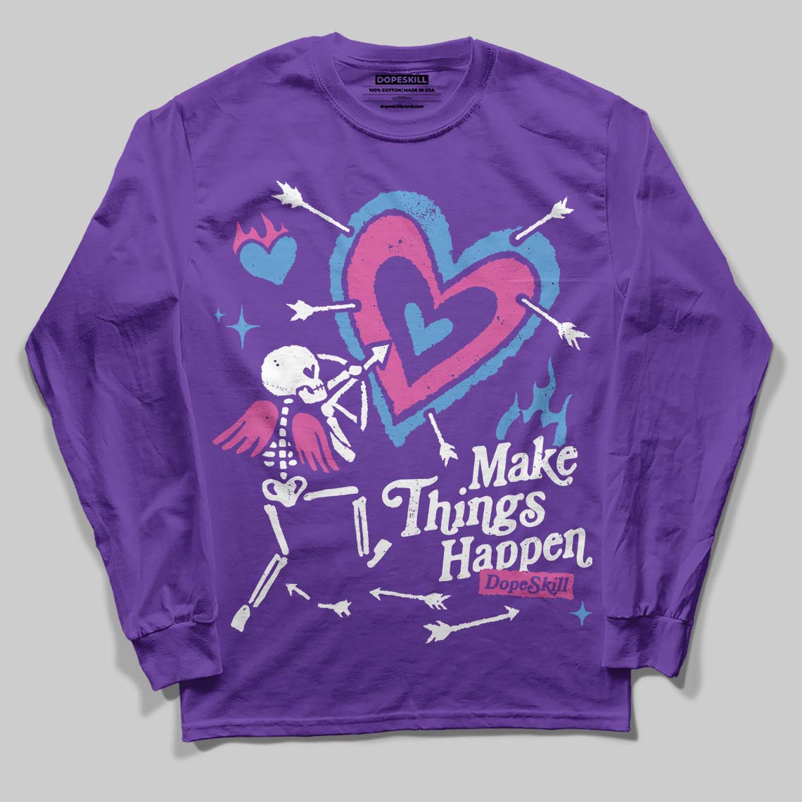 PURPLE Collection superstreetwear Long Sleeve T-Shirt Make Things Happen Graphic