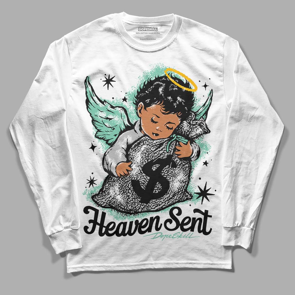Green Glow 3s superstreetwear Long Sleeve T-Shirt Heaven Sent Graphic
