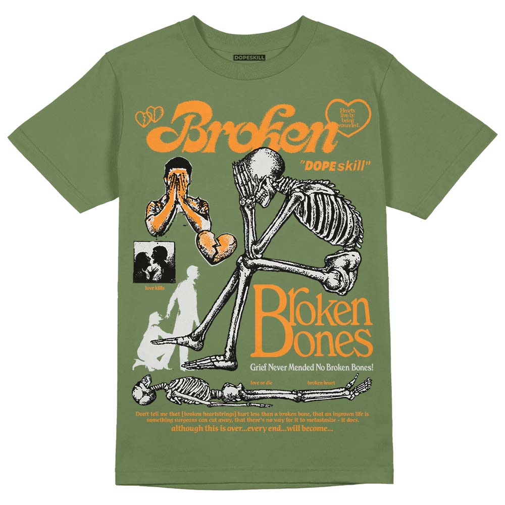 Olive 5s superstreetwear Olive T-shirt Broken Bones Graphic