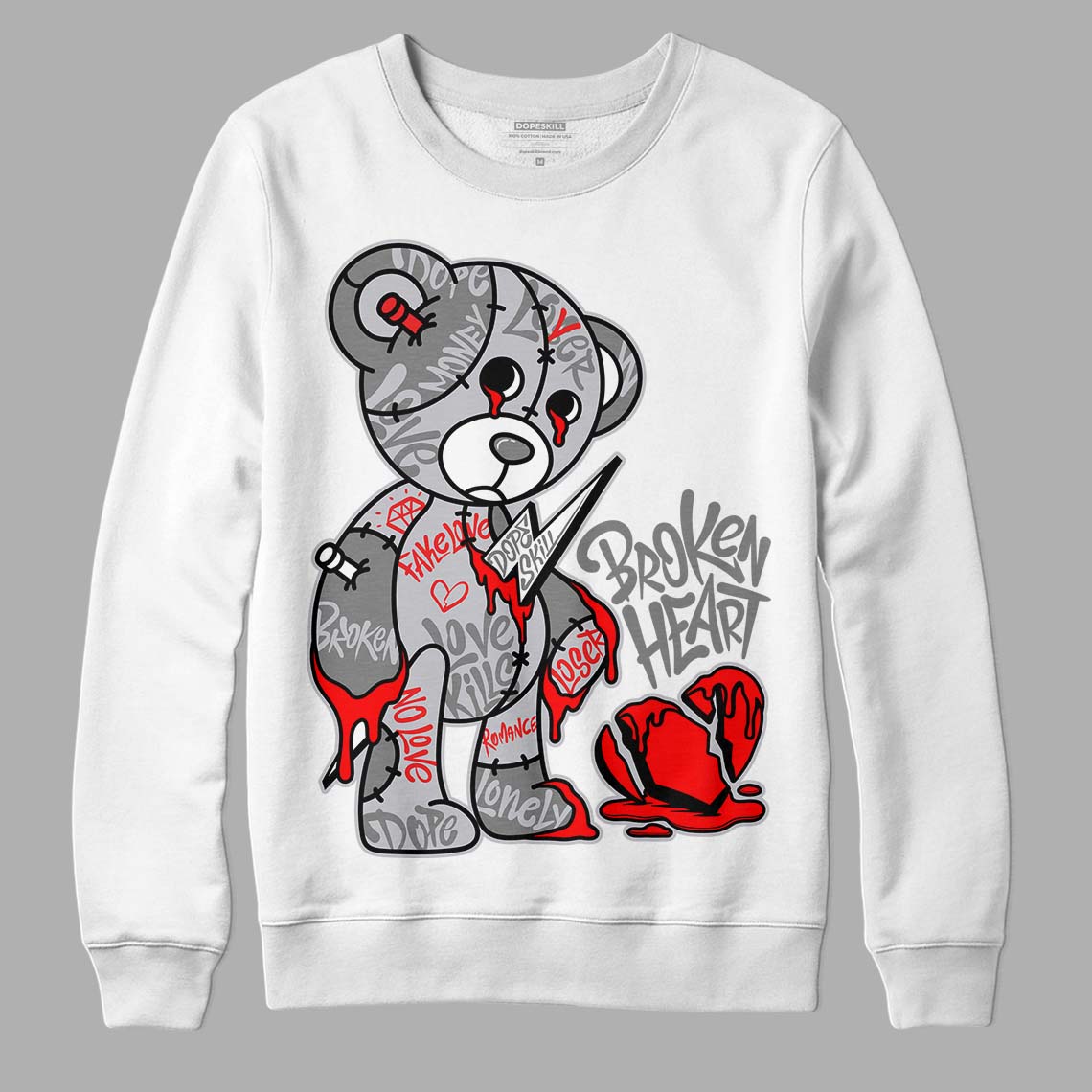 Grey Collection superstreetwear Sweatshirt Broken Heart Graphic