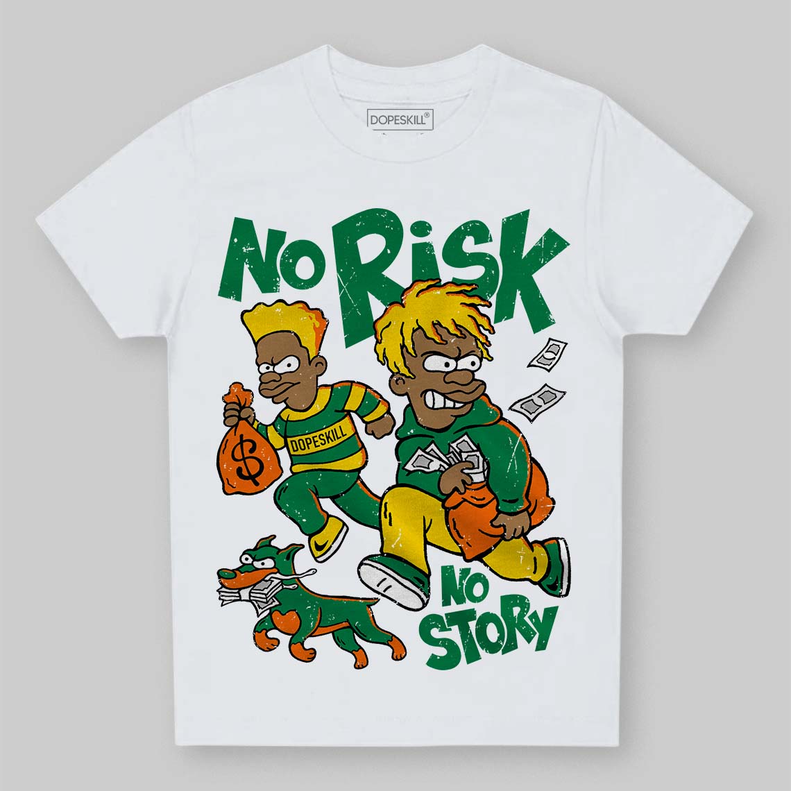 Green Collection superstreetwear Toddler Kids T-shirt No Risk No Story Graphic
