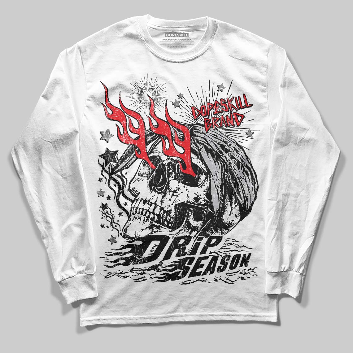 Grey Collection superstreetwear Long Sleeve T-Shirt Drip Season Graphic