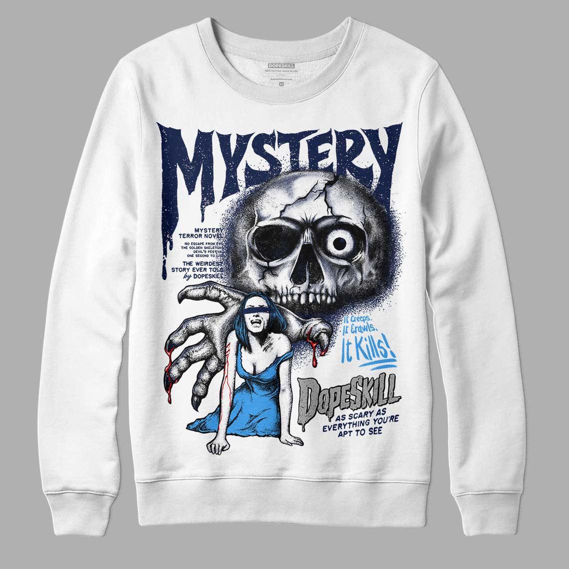 Midnight Navy 3s superstreetwear Sweatshirt Mystery Ghostly Grasp Graphic