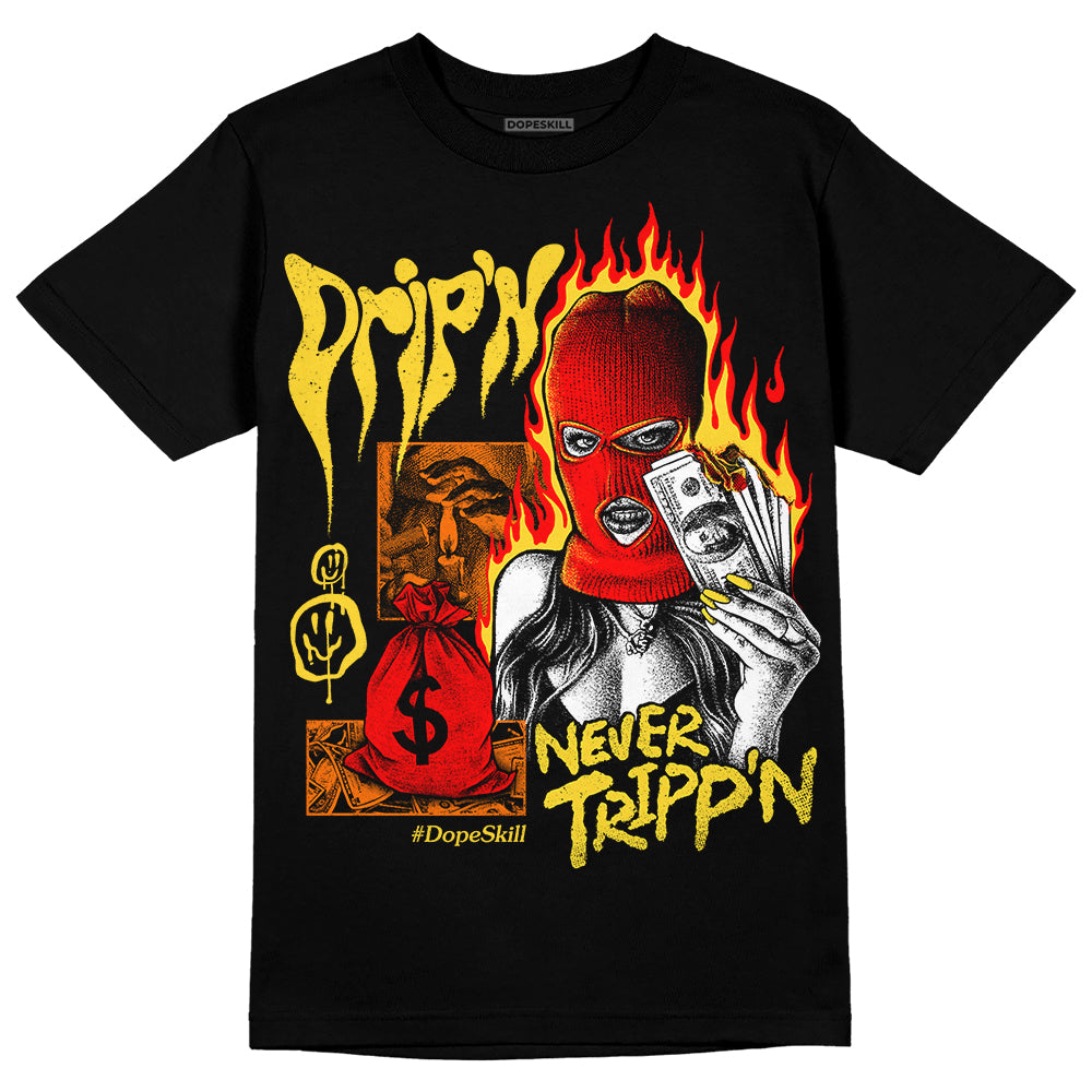 Black Tour Yellow AJ 4 Thunder superstreetwear Unisex T-Shirt Drip'n Never Tripp'n Graphic