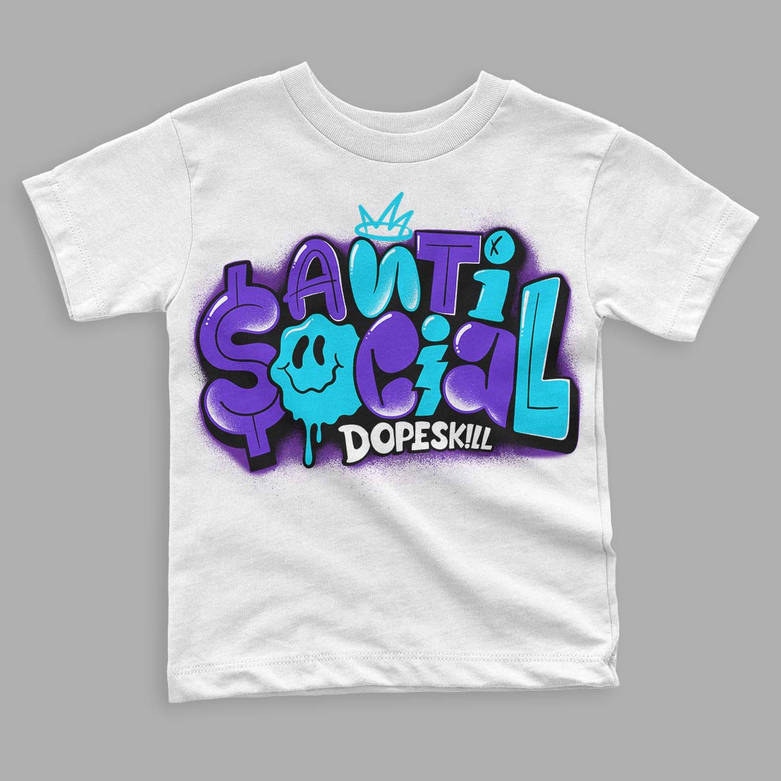 Aqua 6s superstreetwear Toddler Kids T-shirt Anti Social Graphic