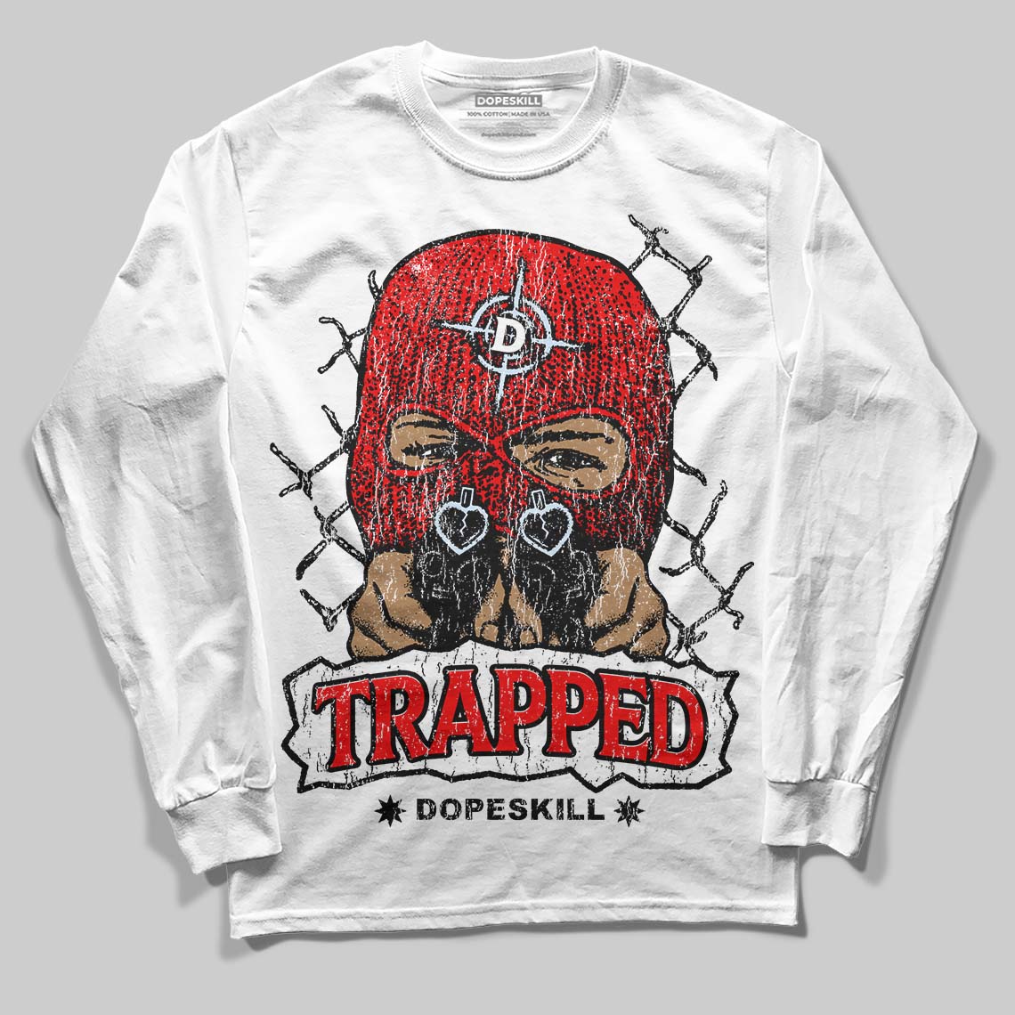 Cherry 11s superstreetwear Long Sleeve T-Shirt New Trapped Graphic