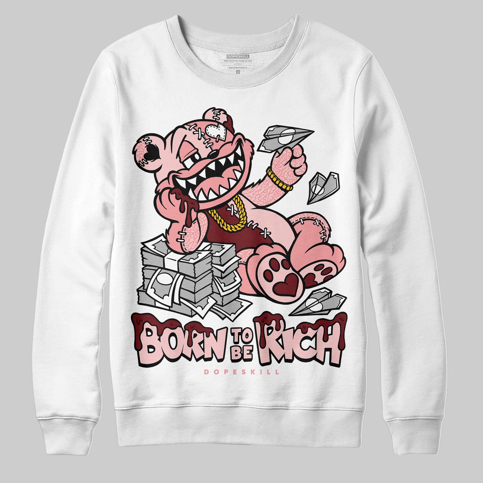 VALENTINE'S Day 3s superstreetwear Sweatshirt Born To Be Rich Graphic