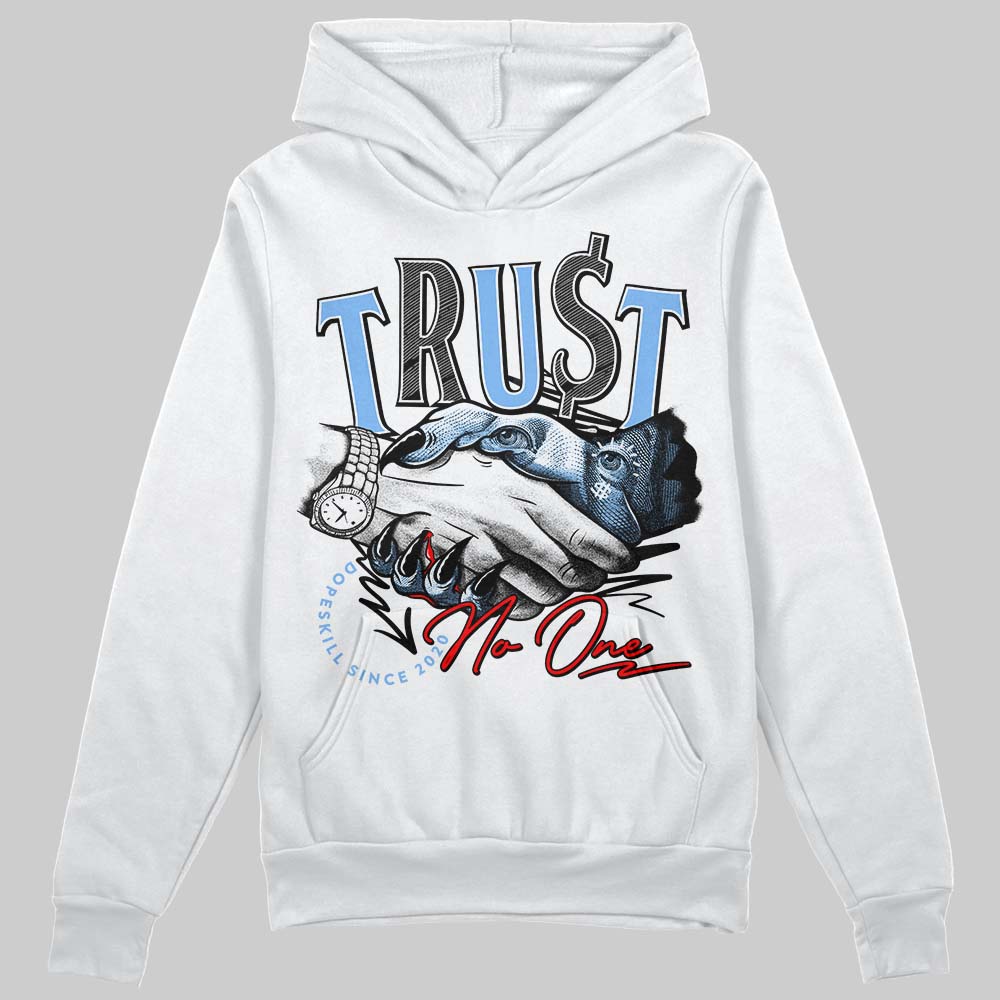 Powder Blue 9s superstreetwear Hoodie Sweatshirt Trust No One Graphic