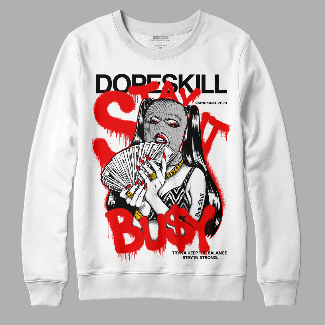 Cherry 12s superstreetwear Sweatshirt Stay It Busy Graphic