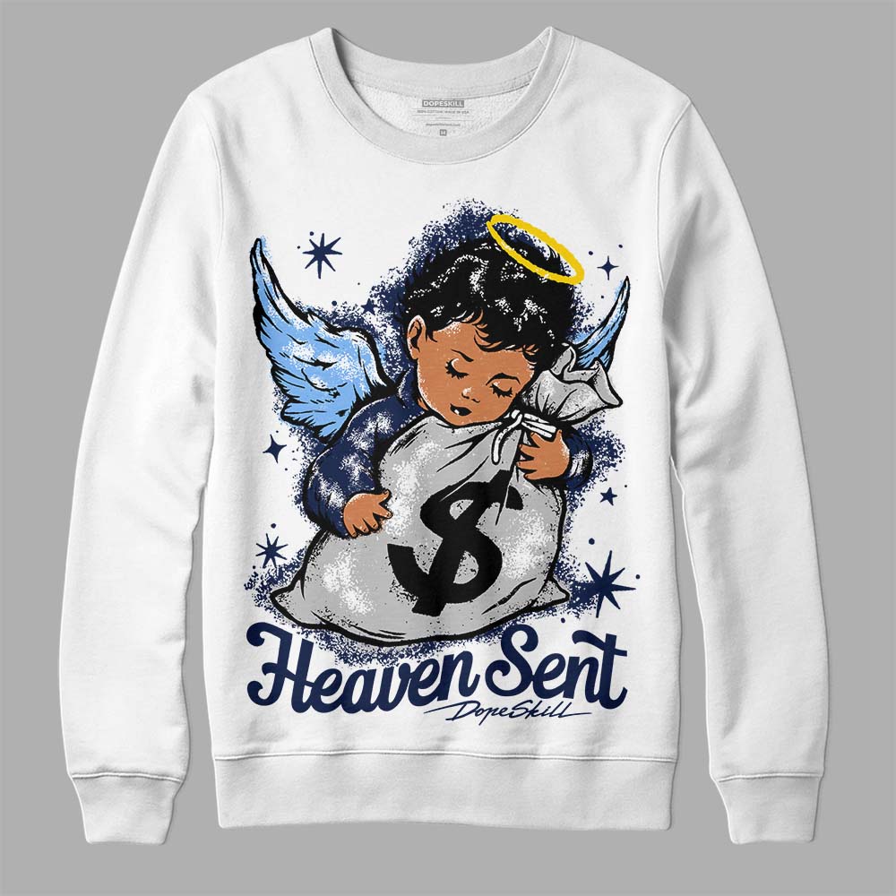 Midnight Navy 5s superstreetwear Sweatshirt Heaven Sent Graphic