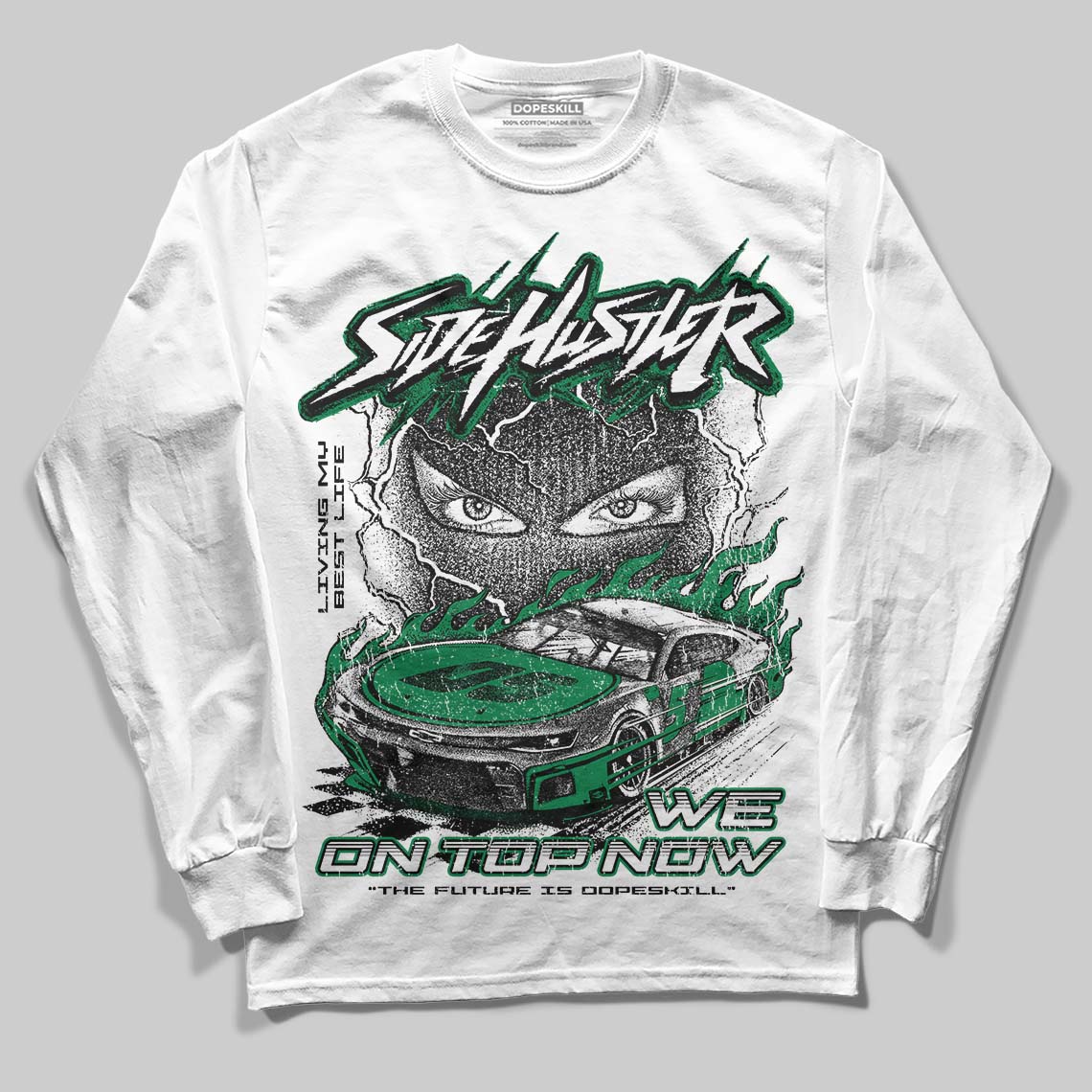 Green Collection superstreetwear Long Sleeve T-Shirt New Side Hustler Graphic
