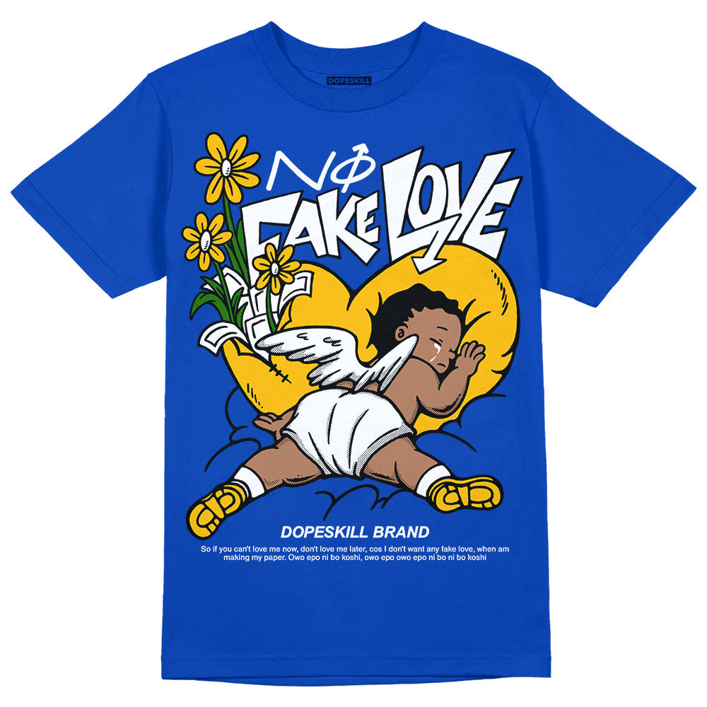 Royal Blue Collection superstreetwear Royal Blue T-shirt No Fake Love Graphic