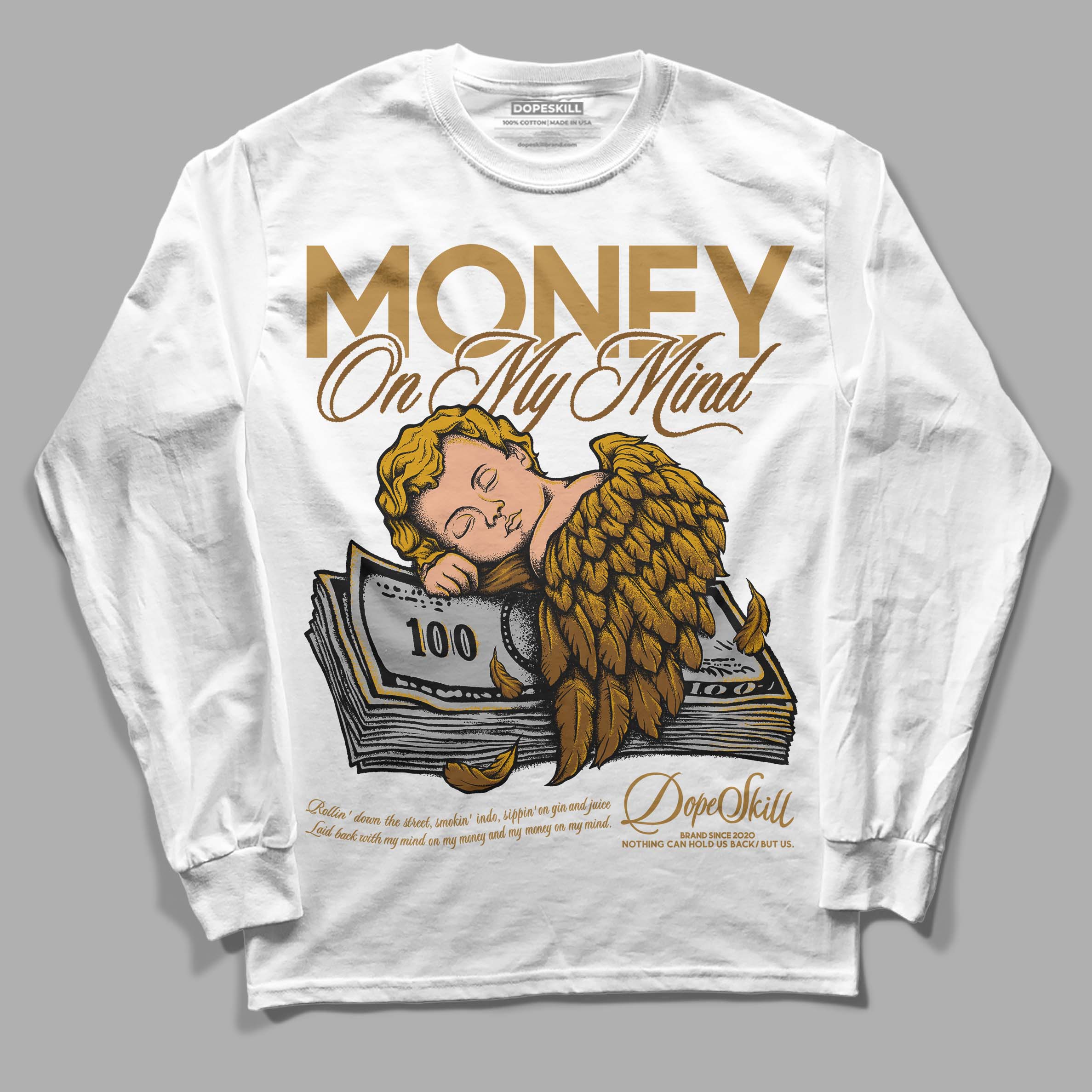Wheat 13s superstreetwear Long Sleeve T-Shirt MOMM Graphic