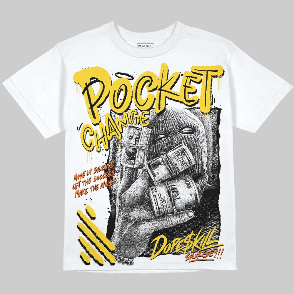 Black Tour Yellow AJ 4 Thunder superstreetwear Oversize Print T-Shirt Pocket Change Graphic