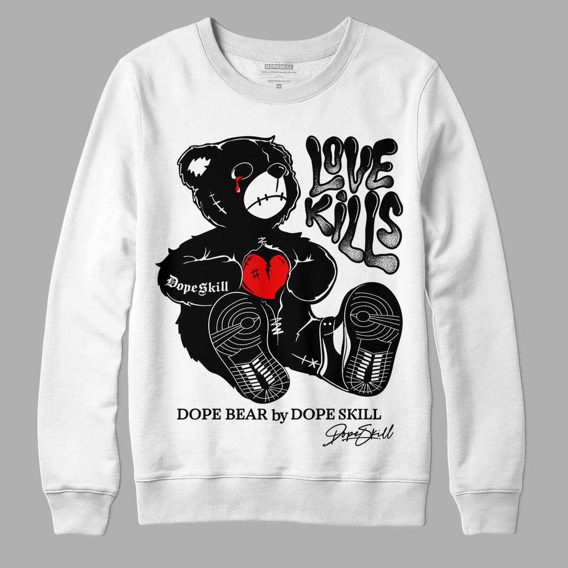 Dunk Low Panda White Black superstreetwear Sweatshirt Love Kills Graphic