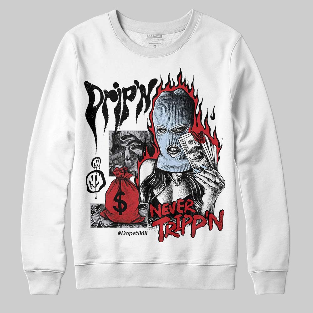 Black Metallic Reimagined 5s superstreetwear Sweatshirt Drip'n Never Tripp'n Graphic