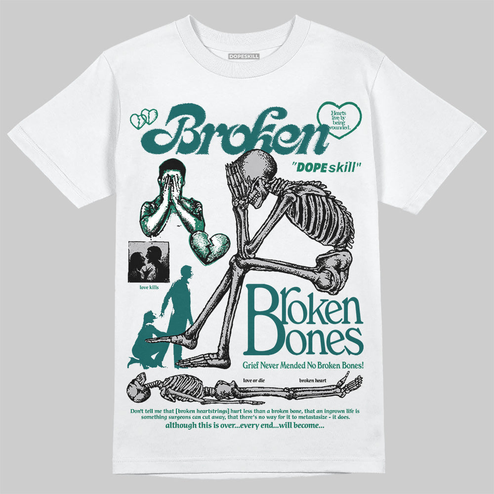 Gel 1130 White Dark Neptune superstreetwear T-Shirt Broken Bones Graphic