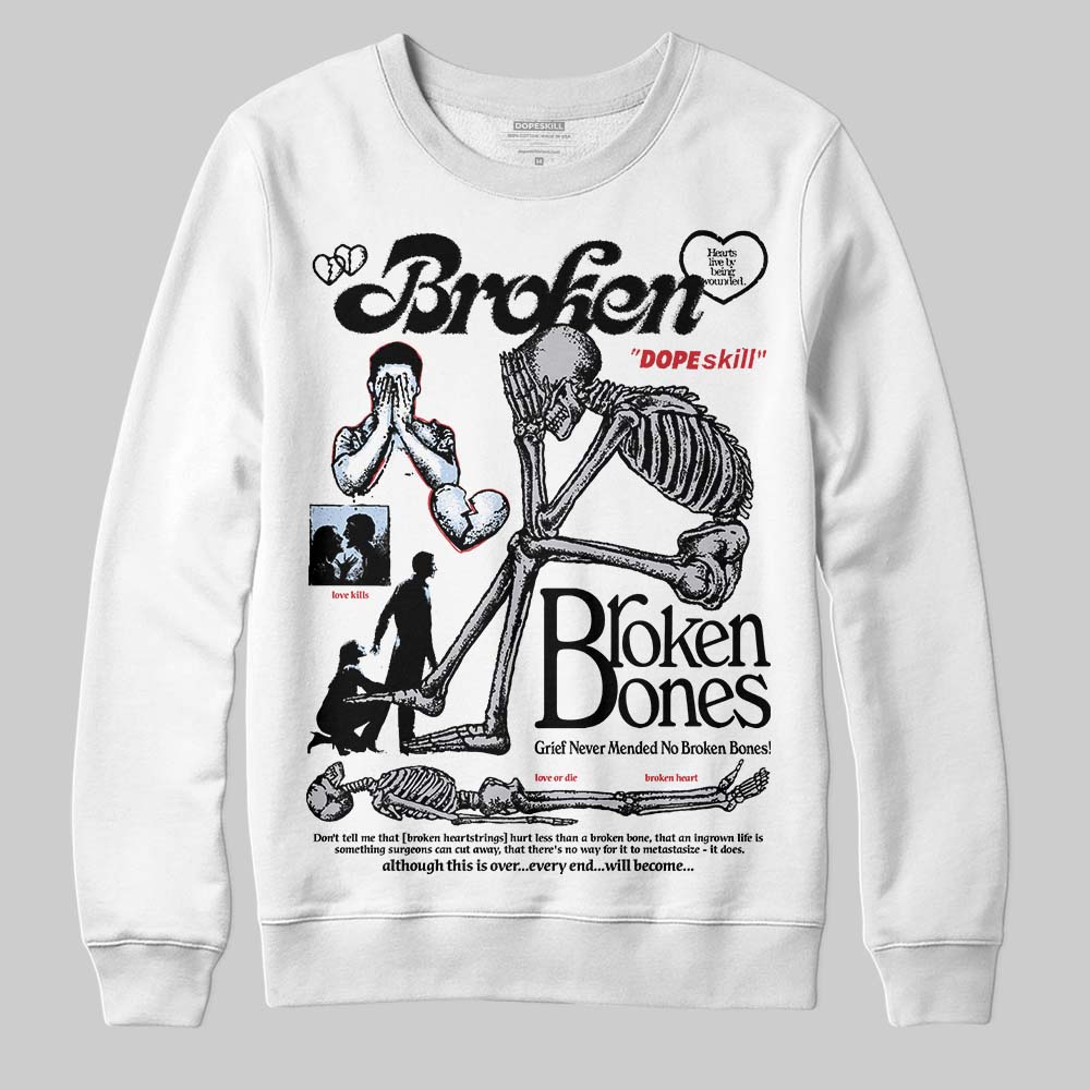 Black Metallic Reimagined 5s superstreetwear Sweatshirt Broken Bones Graphic