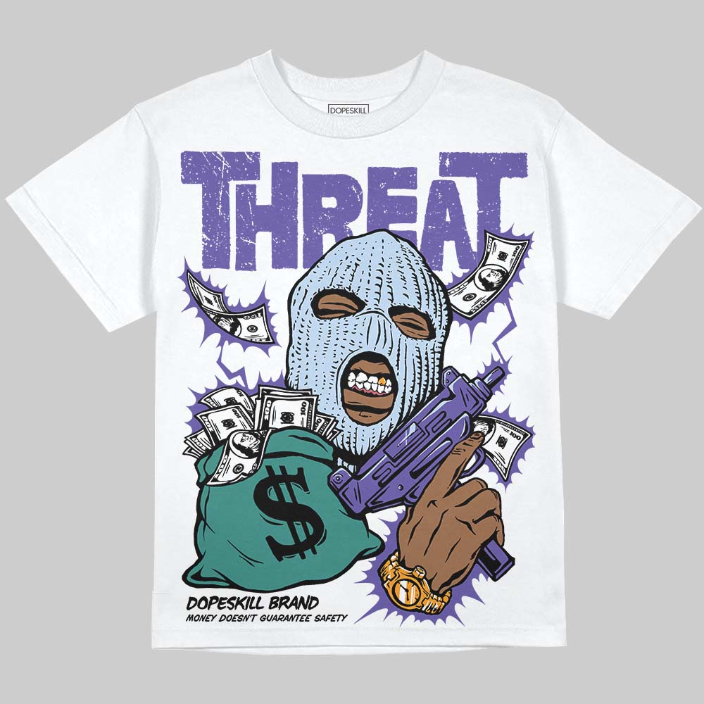 Grape 5s superstreetwear Oversize Print T-Shirt Under Threat Graphic