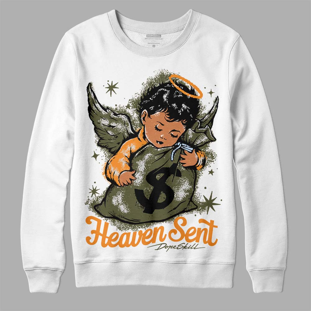 Olive 5s superstreetwear Sweatshirt Heaven Sent Graphic