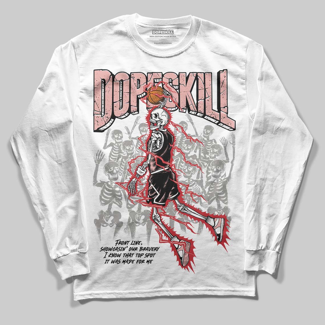 Rust Pink 1s 2025 superstreetwear Long Sleeve T-Shirt Thunder Dunk Graphic