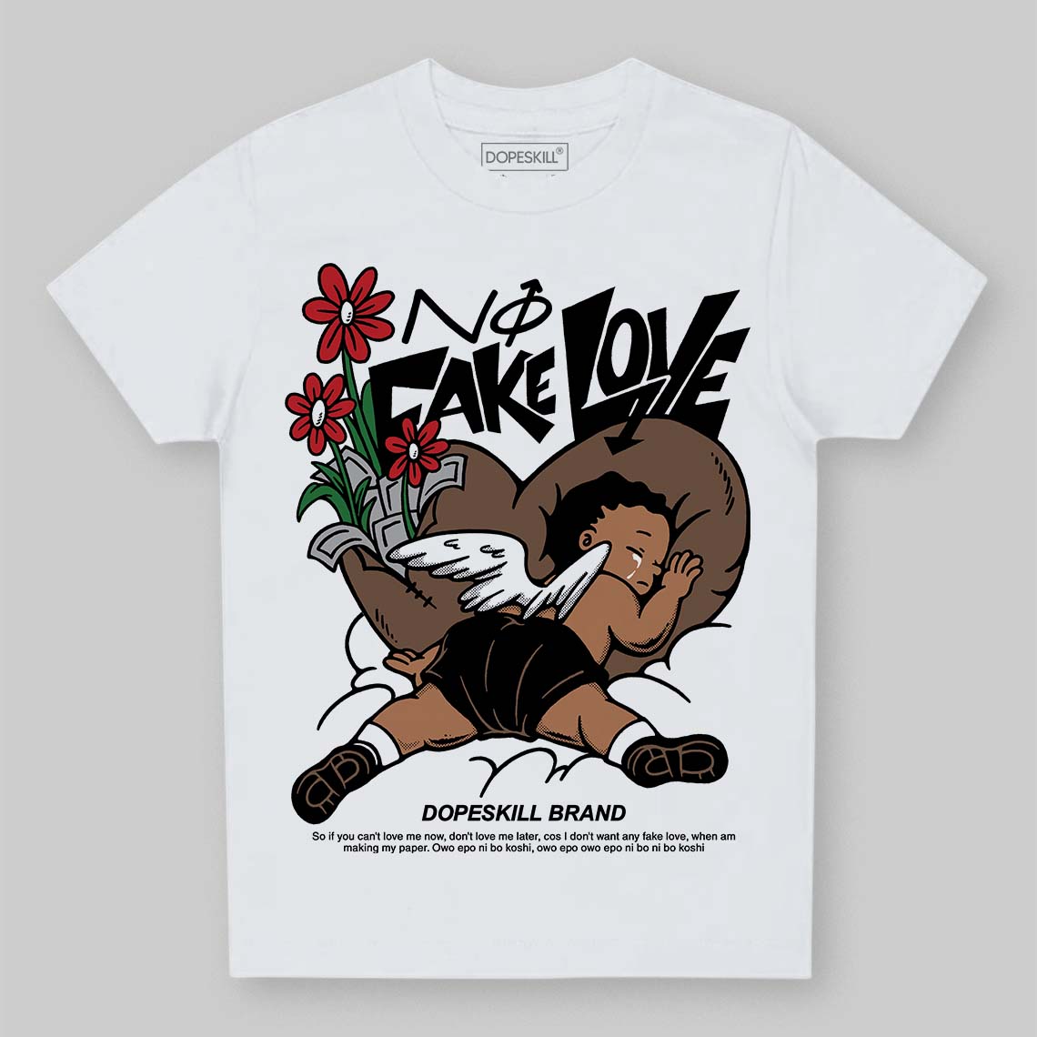 Olive 9s superstreetwear Toddler Kids T-shirt No Fake Love Graphic