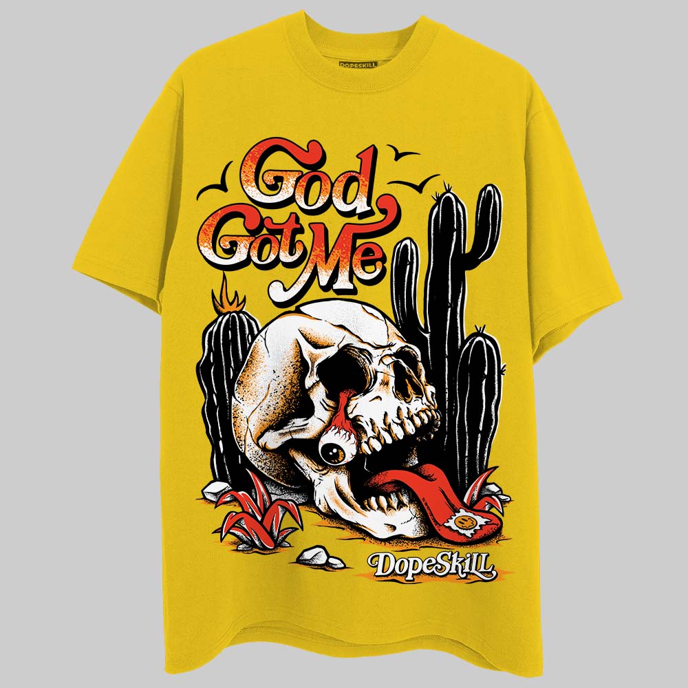 Yellow Ochre 6s superstreetwear Yellow T-shirt God Got Me Graphic