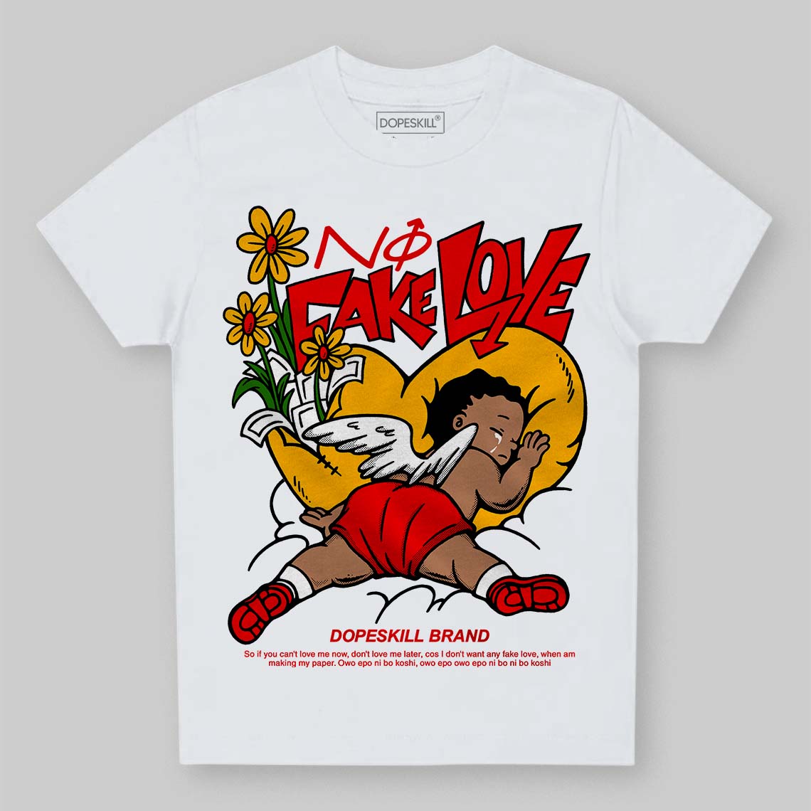 Red Collection superstreetwear Toddler Kids T-shirt No Fake Love Graphic
