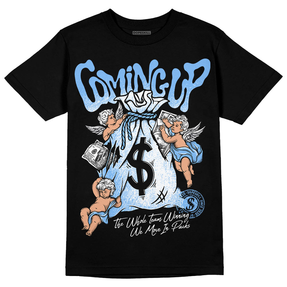 Powder Blue 9s superstreetwear T-Shirt Money Bag Coming Up Graphic