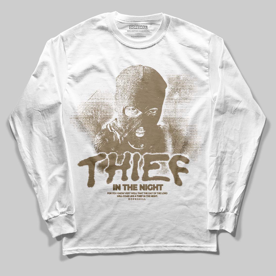 TAN Collection superstreetwear Long Sleeve T-Shirt Thief In The Night Graphic