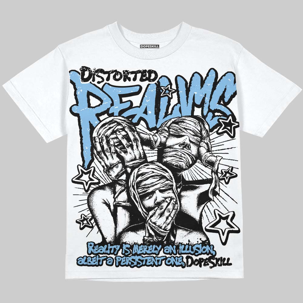 University Blue Collection superstreetwear Oversize Print T-Shirt Distorted Realms Graphic