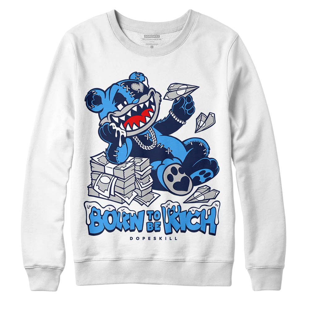 AJ Spizike White Obsidian superstreetwear Sweatshirt Born To Be Rich Graphic