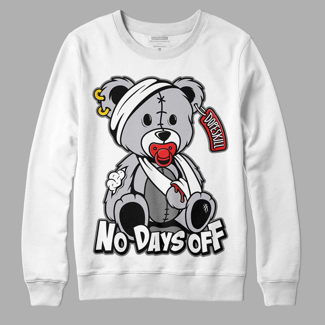 Grey Collection superstreetwear Sweatshirt Hurt Bear Graphic