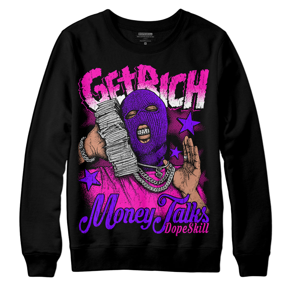 Dunk Low Active Fuchsia superstreetwear Sweatshirt Get Rich Graphic