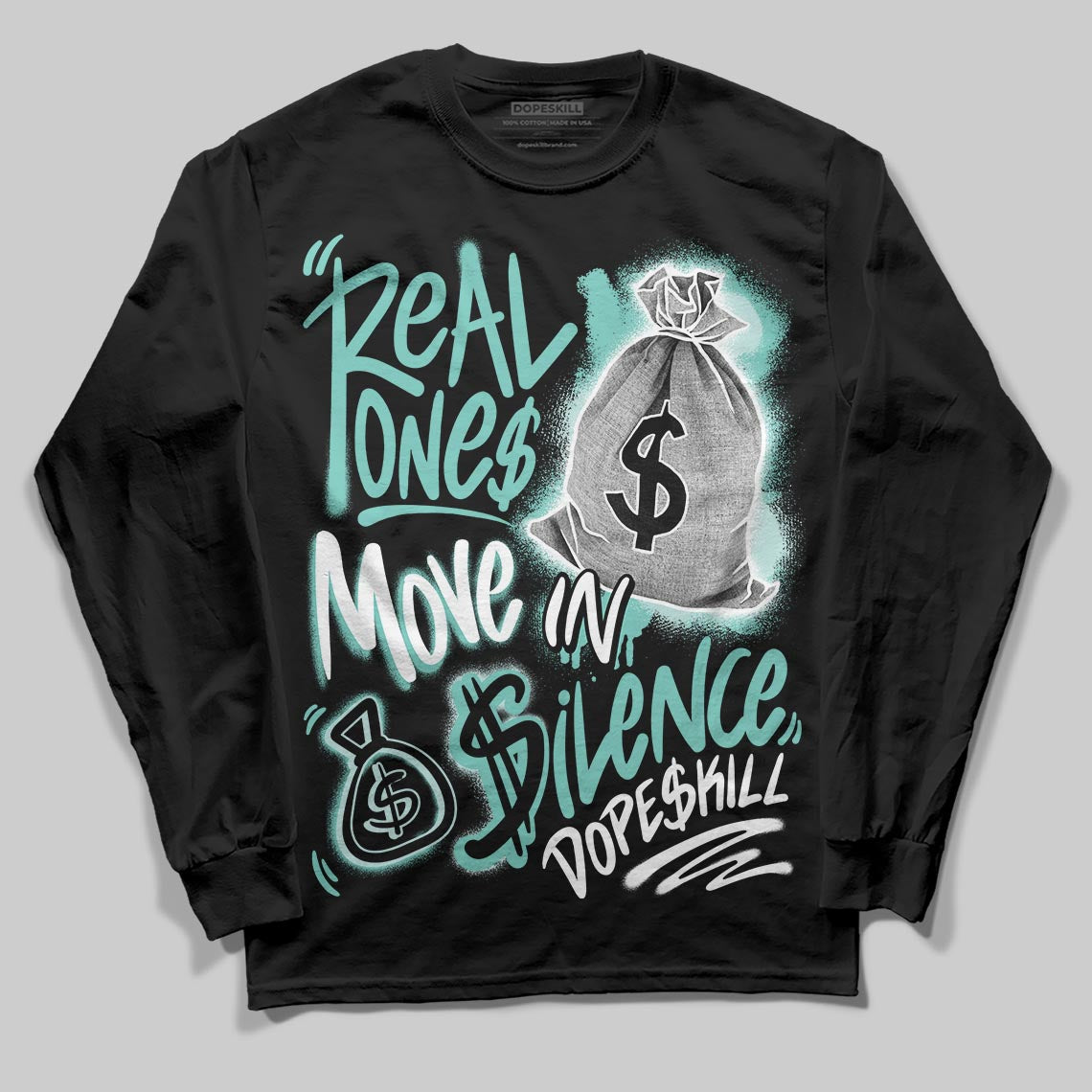 Igloo 11s superstreetwear Long Sleeve T-Shirt Real Ones Move In Silence Graphic