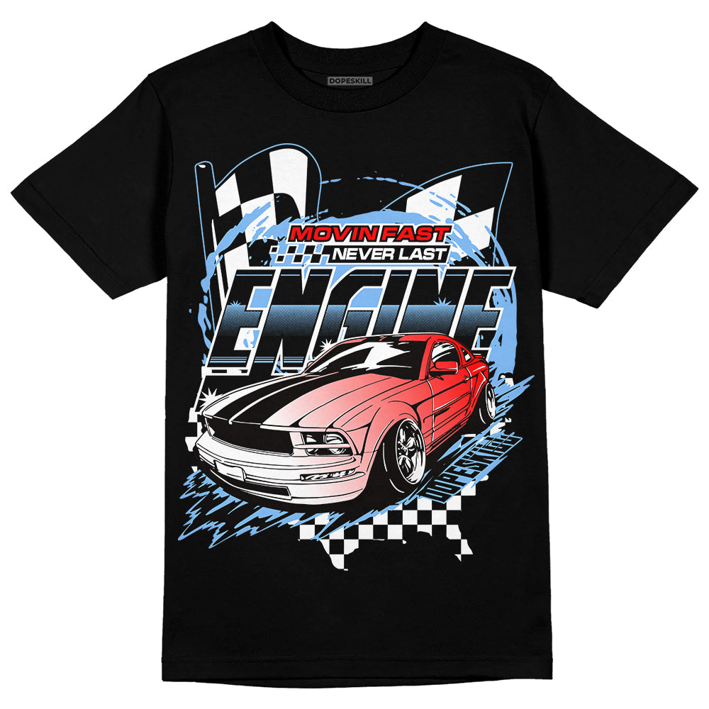 Powder Blue 9s superstreetwear T-Shirt ENGINE Tshirt Graphic