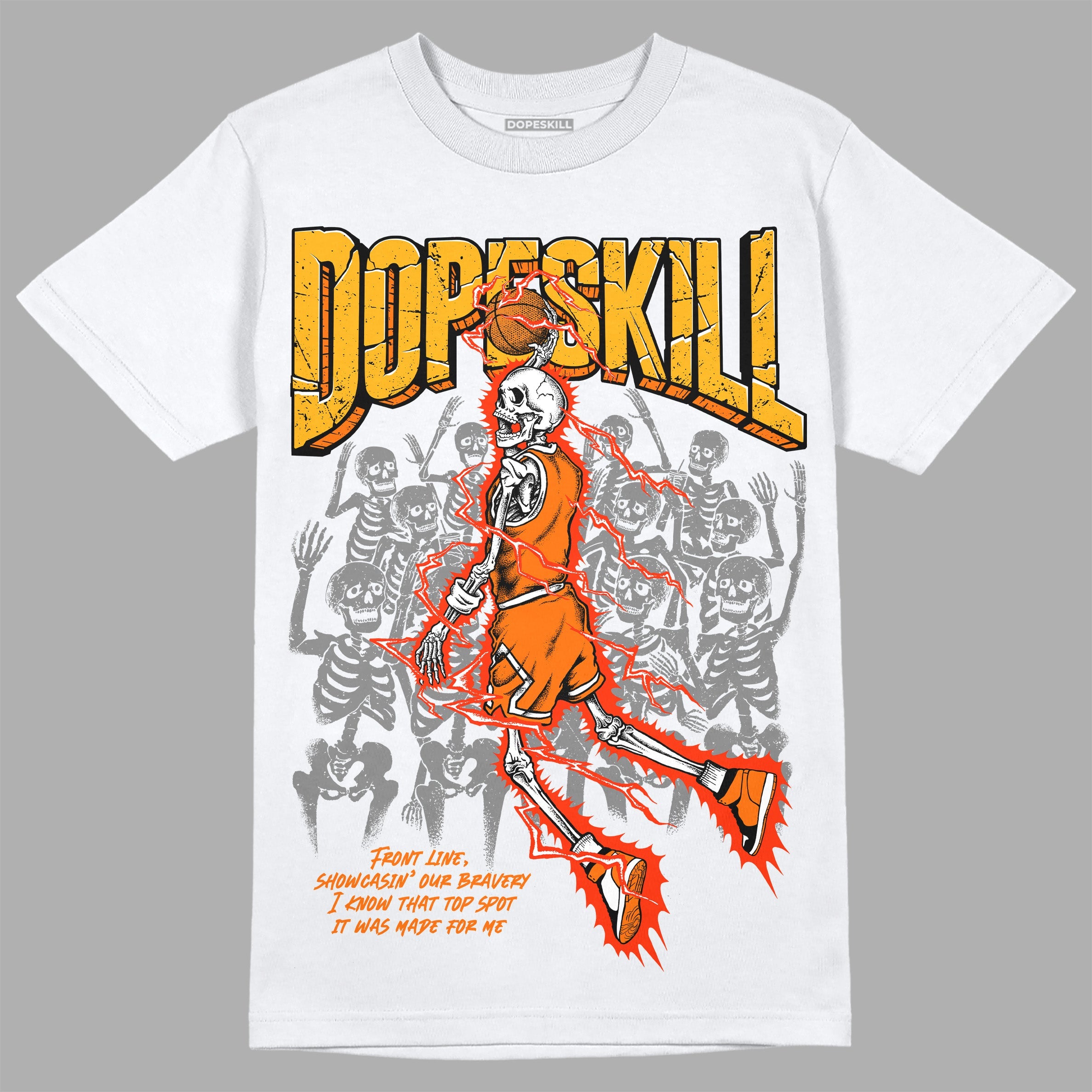 Orange Black White superstreetwear T-Shirt Thunder Dunk Graphic