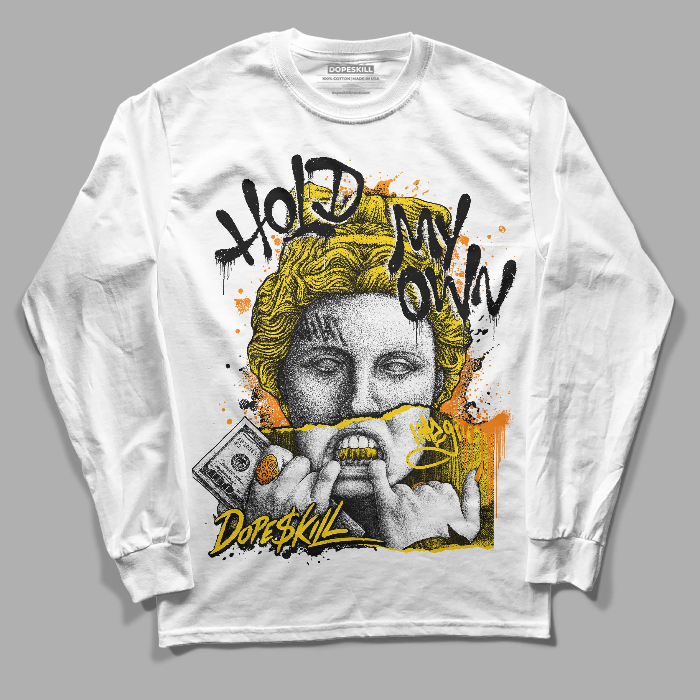 Yellow Ochre 6s superstreetwear Long Sleeve T-Shirt Hold My Own Graphic