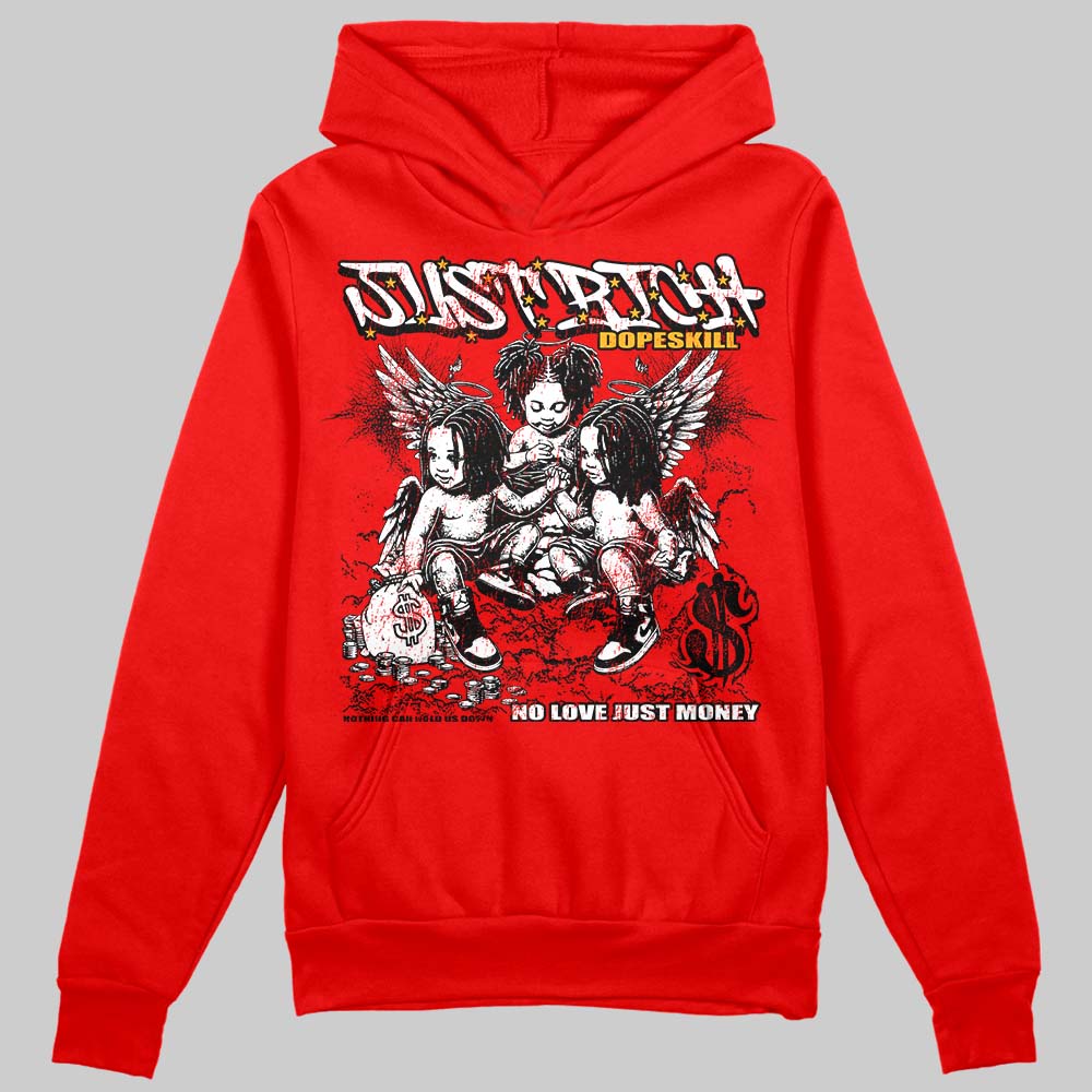 Red Collection superstreetwear Hoodie Sweatshirt Just Rich Graphic