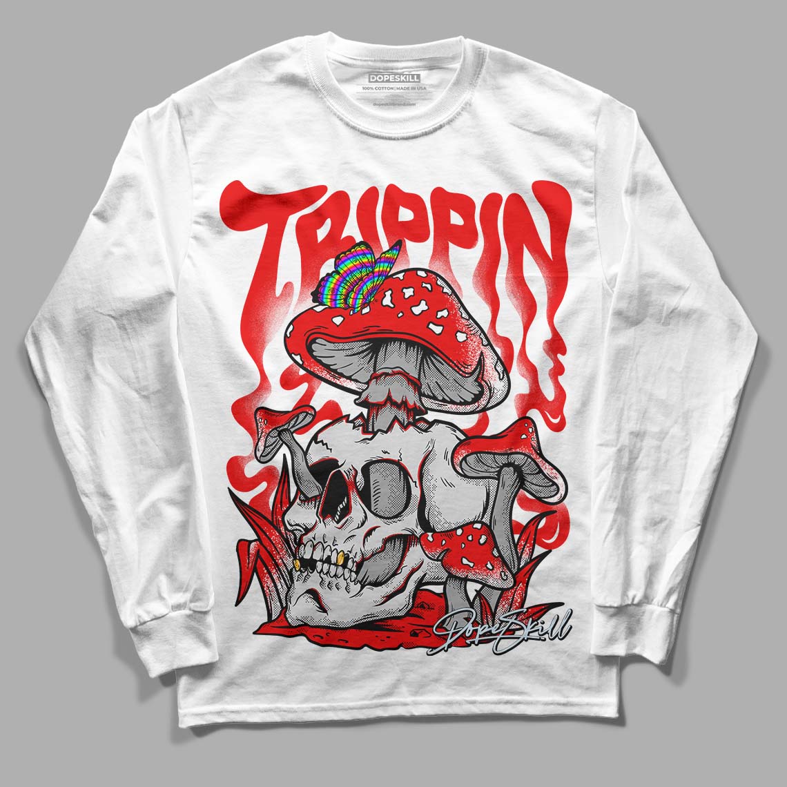 Cherry 11s superstreetwear Long Sleeve T-Shirt Trippin Graphic