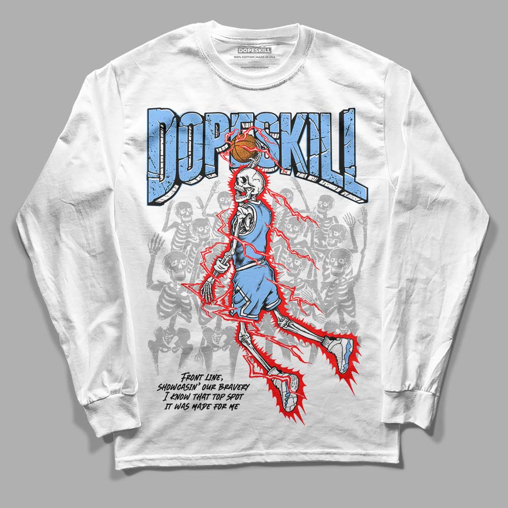 Powder Blue 9s superstreetwear Long Sleeve T-Shirt Thunder Dunk Graphic
