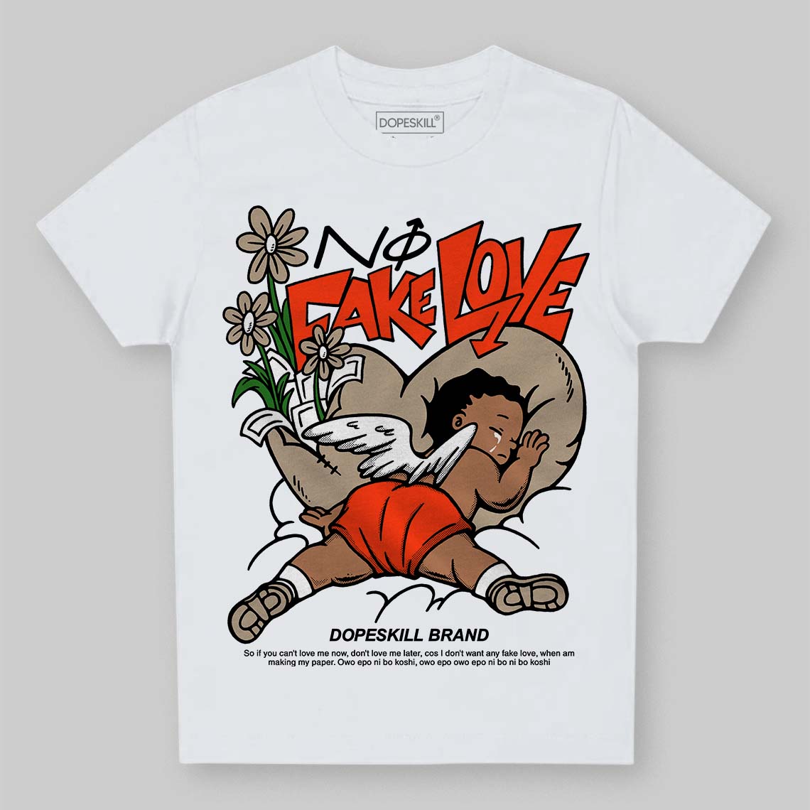 Latte 1s superstreetwear Toddler Kids T-shirt No Fake Love Graphic