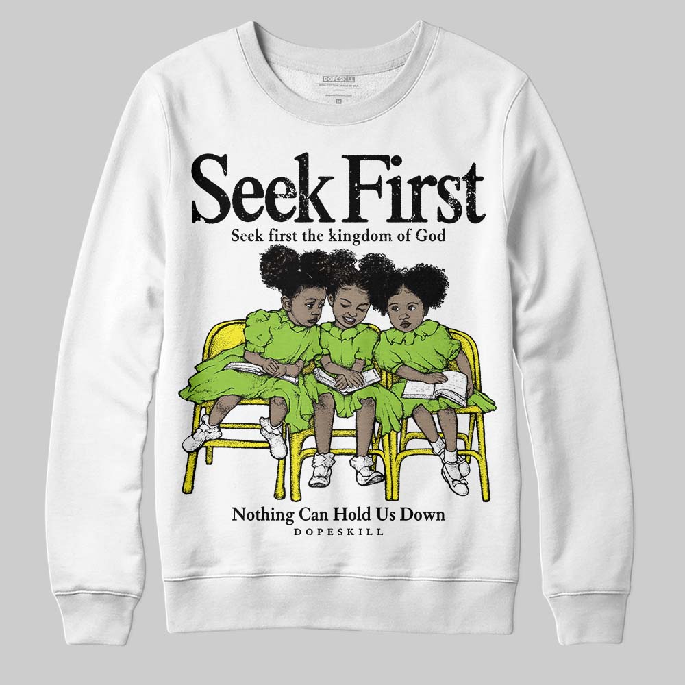 Neon Green Collection superstreetwear Sweatshirt New Seek First Graphic