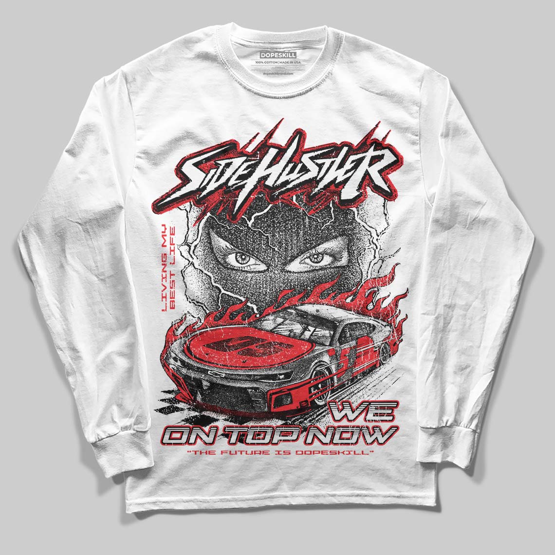Red Collection superstreetwear Long Sleeve T-Shirt New Side Hustler Graphic