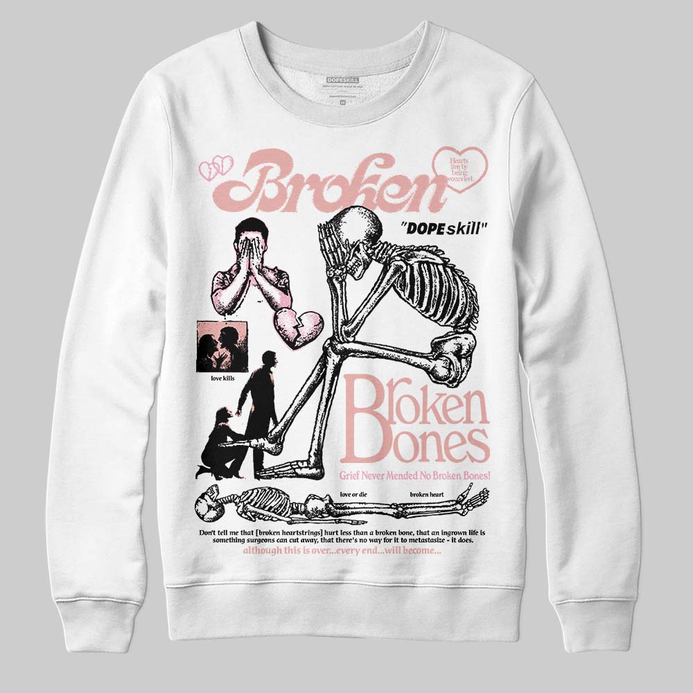 Rust Pink 1s 2025 superstreetwear Sweatshirt Broken Bones Graphic