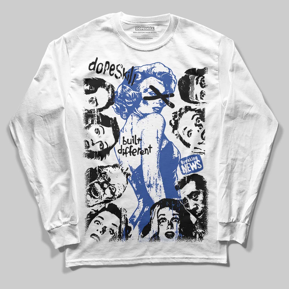 Royal Blue Collection superstreetwear Long Sleeve T-Shirt Built Different Graphic