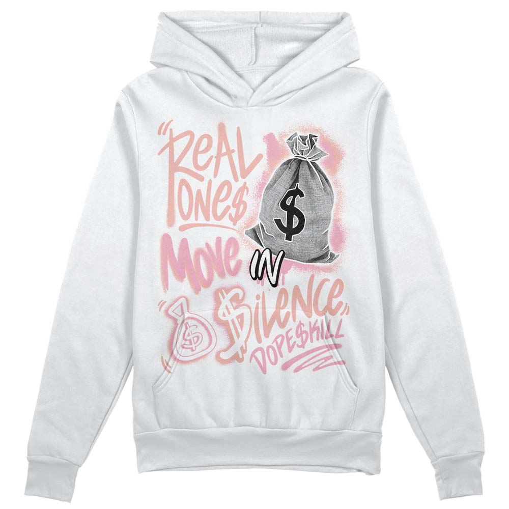 Legend Pink 11s superstreetwear Hoodie Sweatshirt Real Ones Move In Silence Graphic